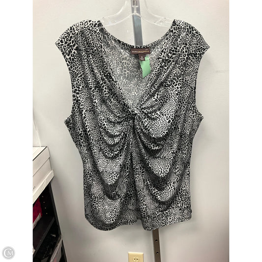 Top Sleeveless By Dana Buchman In Animal Print, Size: 1x
