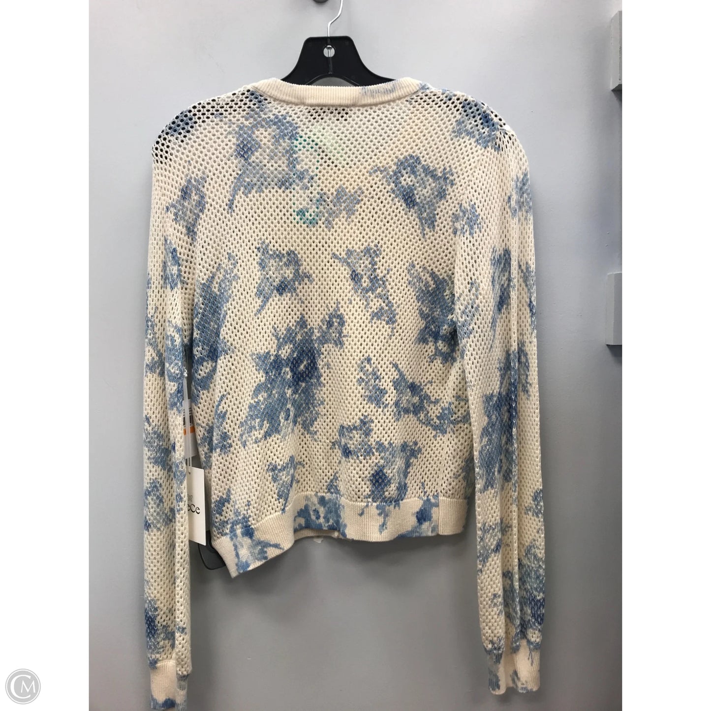 Sweater By Cece In Blue & Cream, Size: S