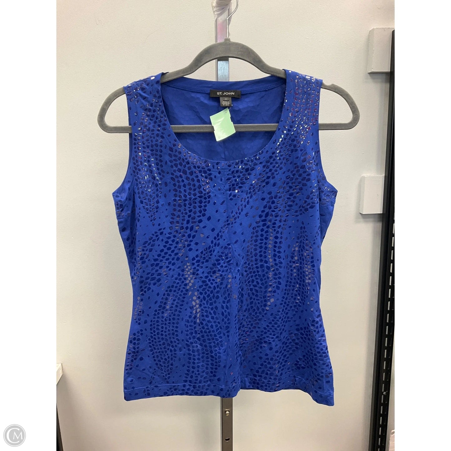 Top Sleeveless By St. John In Blue, Size: S