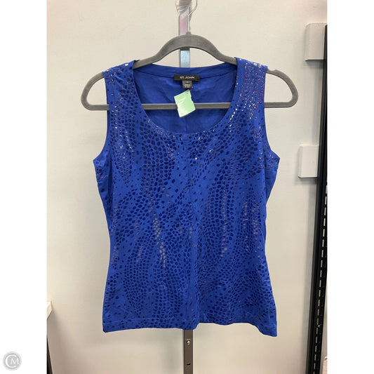 Top Sleeveless By St. John In Blue, Size: S