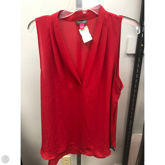 Top Sleeveless By Vince Camuto In Red, Size: L