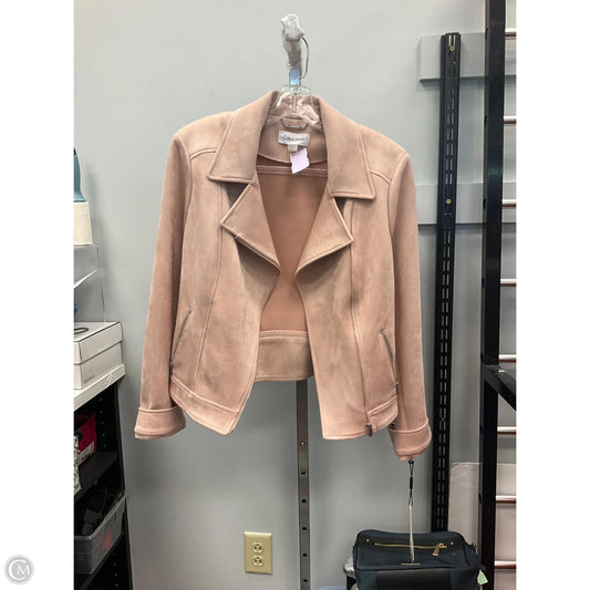 Jacket Moto By Calvin Klein In Pink, Size: 16