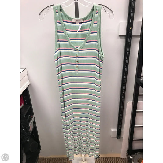 Dress Casual Maxi By Loft In Striped Pattern, Size: M