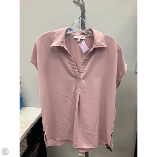 Top Short Sleeve By Maison Damelie In Pink, Size: M