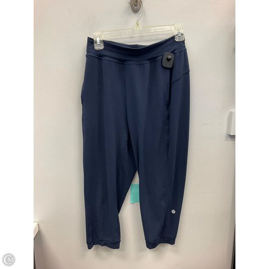 Athletic Capris By Lululemon In Navy, Size: 4
