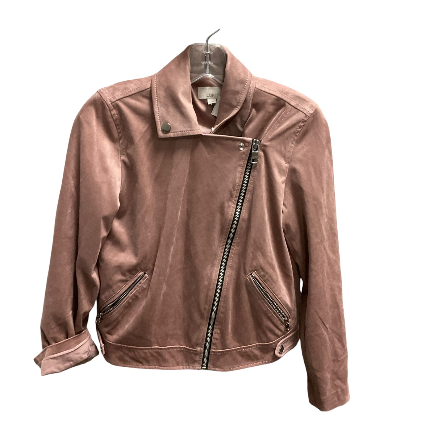 Jacket Moto By Loft In Pink, Size: Xs