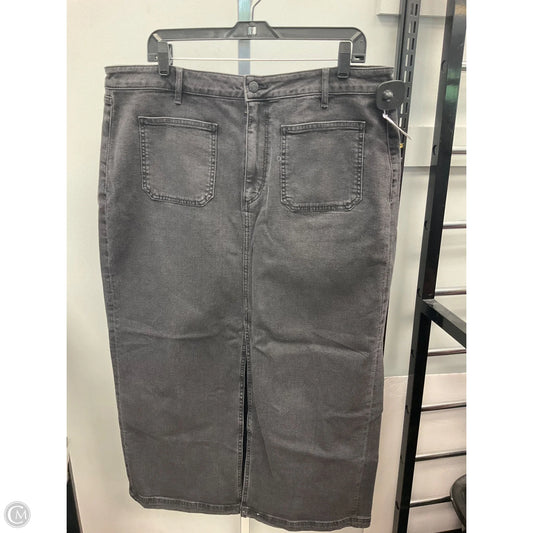 Skirt Maxi By Loft In Black Denim, Size: 16