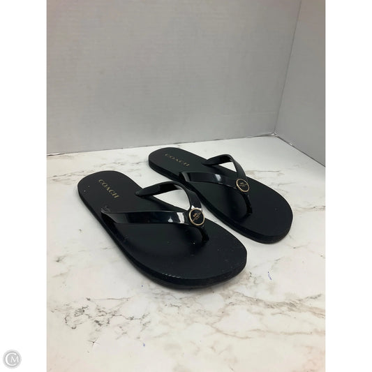Sandals Designer By Coach In Black, Size: 9.5
