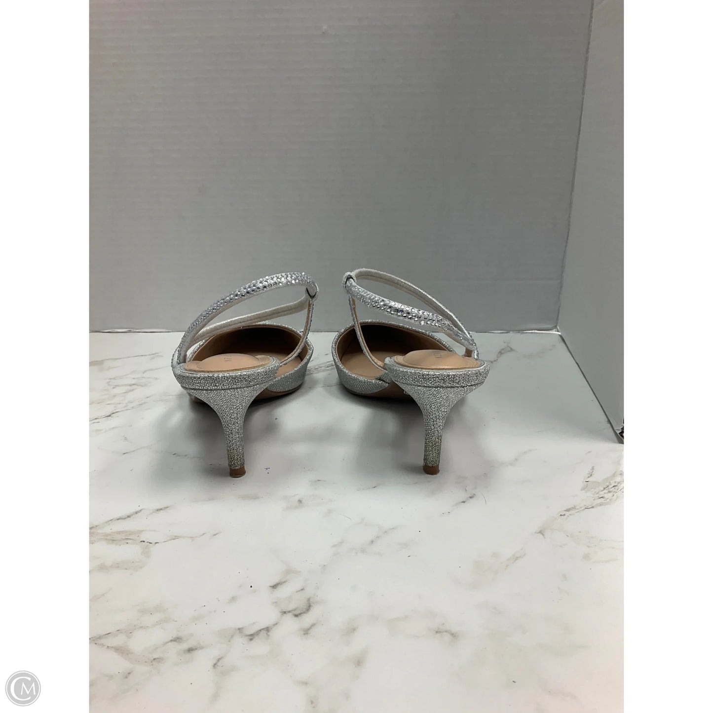 Shoes Heels Kitten By Kelly And Katie In Silver, Size: 8