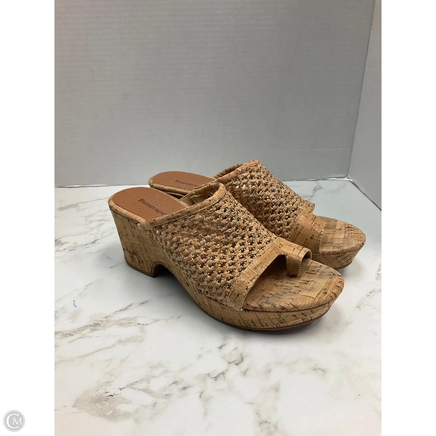 Sandals Heels Platform By Bare Traps In Tan, Size: 6.5
