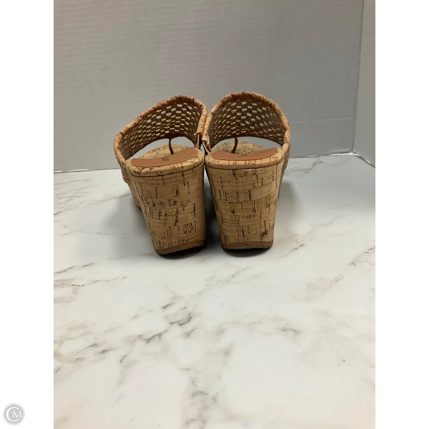 Sandals Heels Platform By Bare Traps In Tan, Size: 6.5
