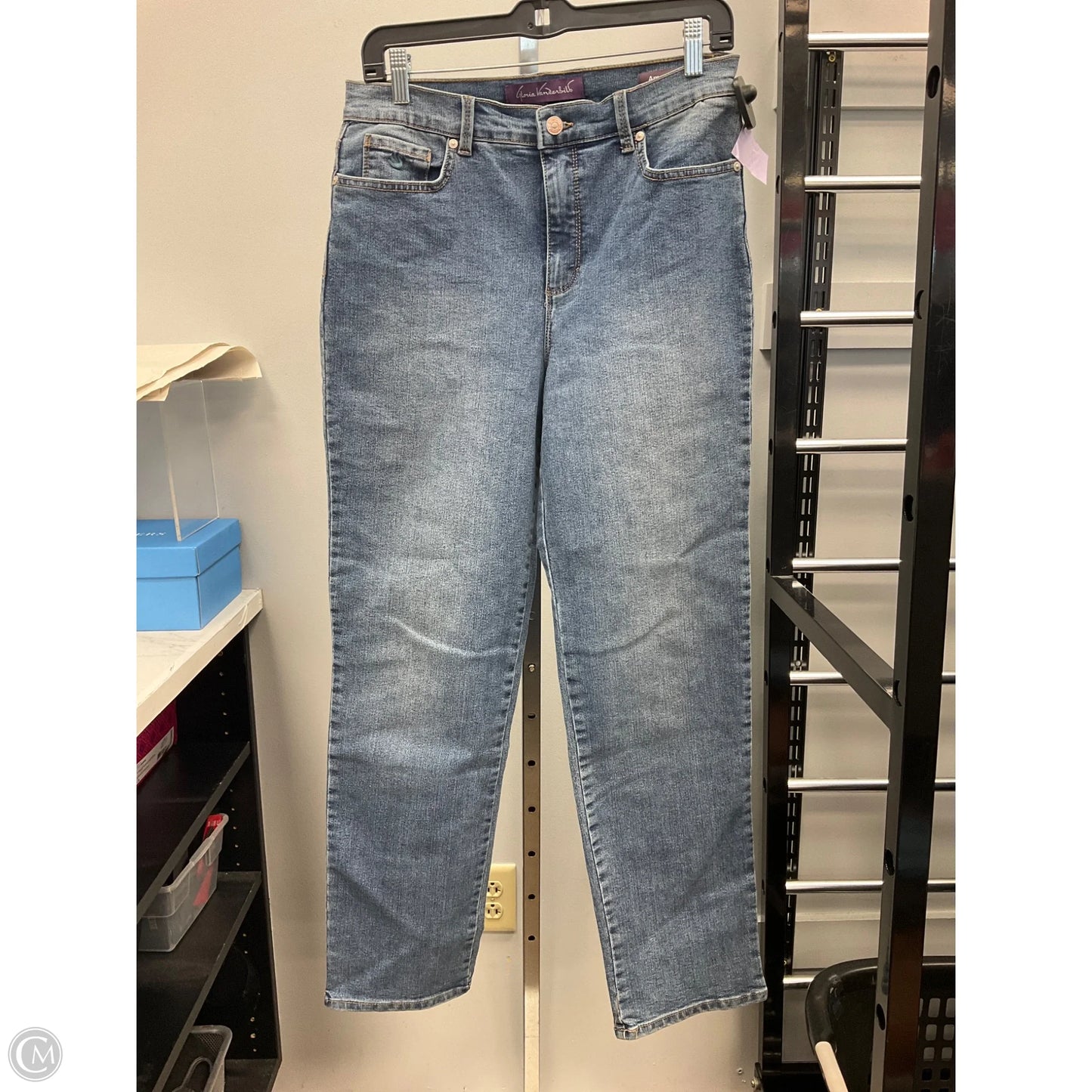 Jeans Straight By Gloria Vanderbilt In Blue Denim, Size: 10