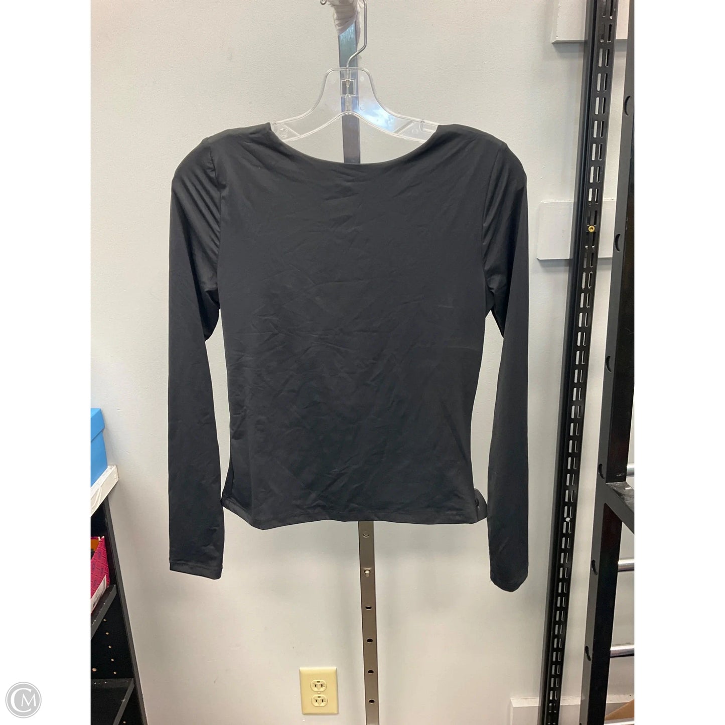 Top Long Sleeve By Pink Rose In Black, Size: M