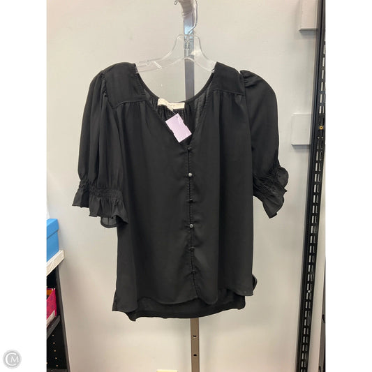 Top Short Sleeve By Loft In Black, Size: Xs