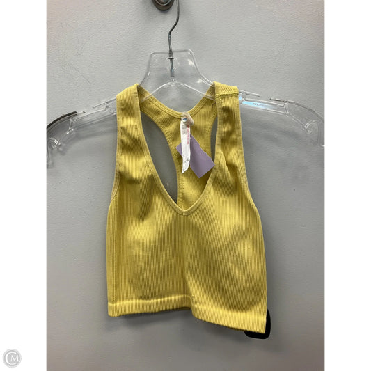 Athletic Tank Top By Free People In Yellow, Size: L