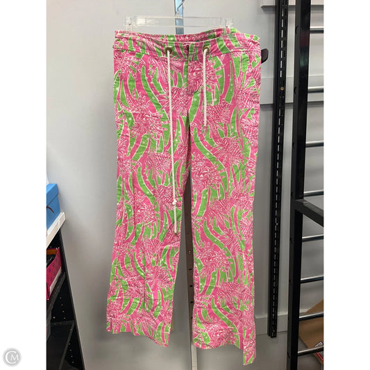 Pants Designer By Lilly Pulitzer In Green & Pink, Size: 4