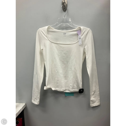 Top Long Sleeve By Gap In White, Size: S