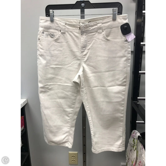 Capris By Inc In White Denim, Size: 8