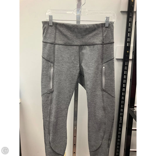 Athletic Leggings By Athleta In Grey, Size: M