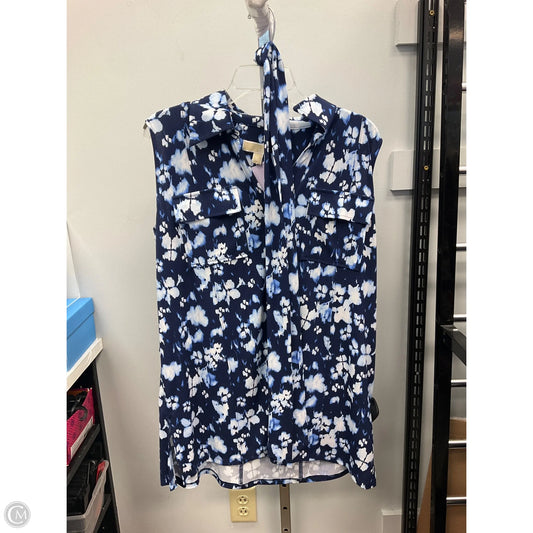 Top Sleeveless By Michael By Michael Kors In Blue, Size: 1x