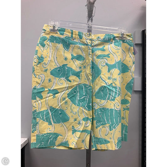 Shorts Designer By Lilly Pulitzer In Green & Yellow, Size: 8