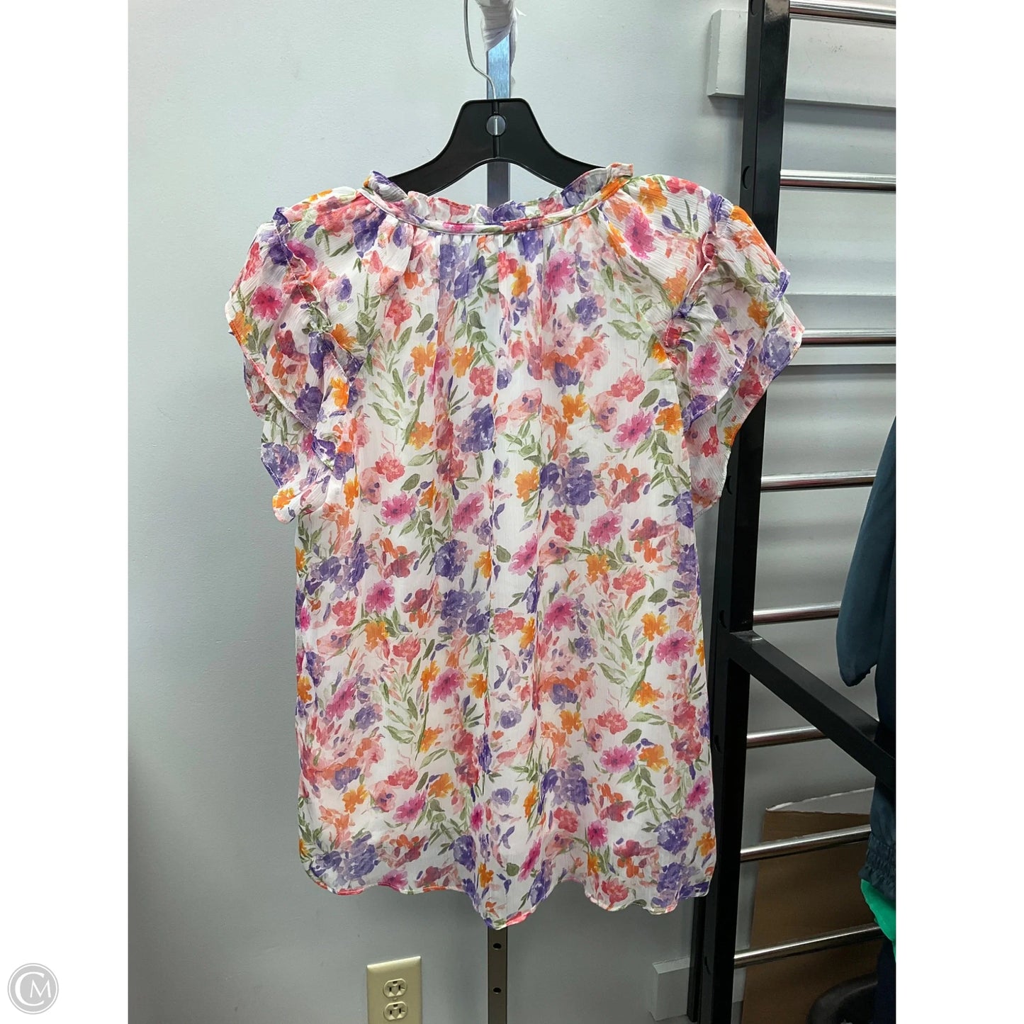 Top Sleeveless By Tamara H In Floral Print, Size: L