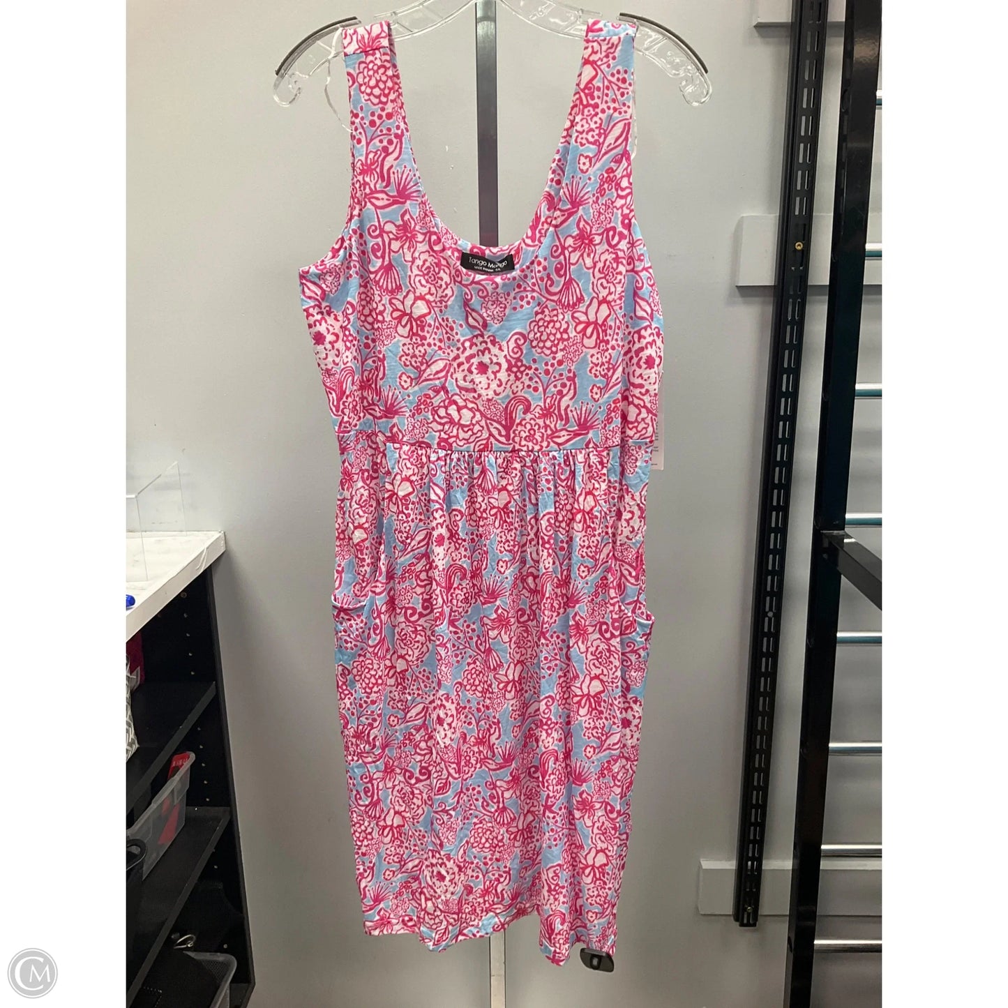 Dress Casual Short By Clothes Mentor In Blue & Pink, Size: L