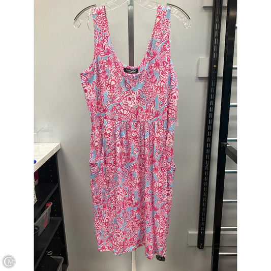 Dress Casual Short By Clothes Mentor In Blue & Pink, Size: L