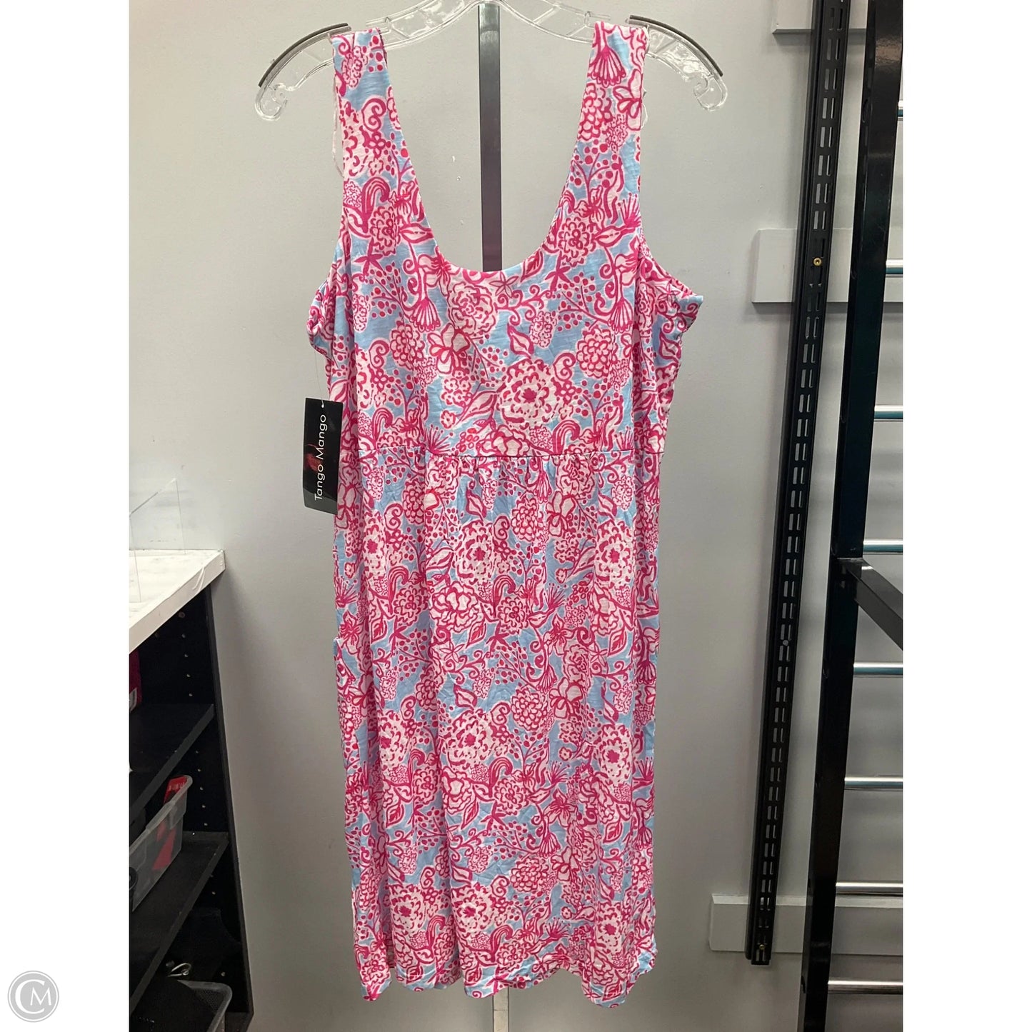 Dress Casual Short By Clothes Mentor In Blue & Pink, Size: L