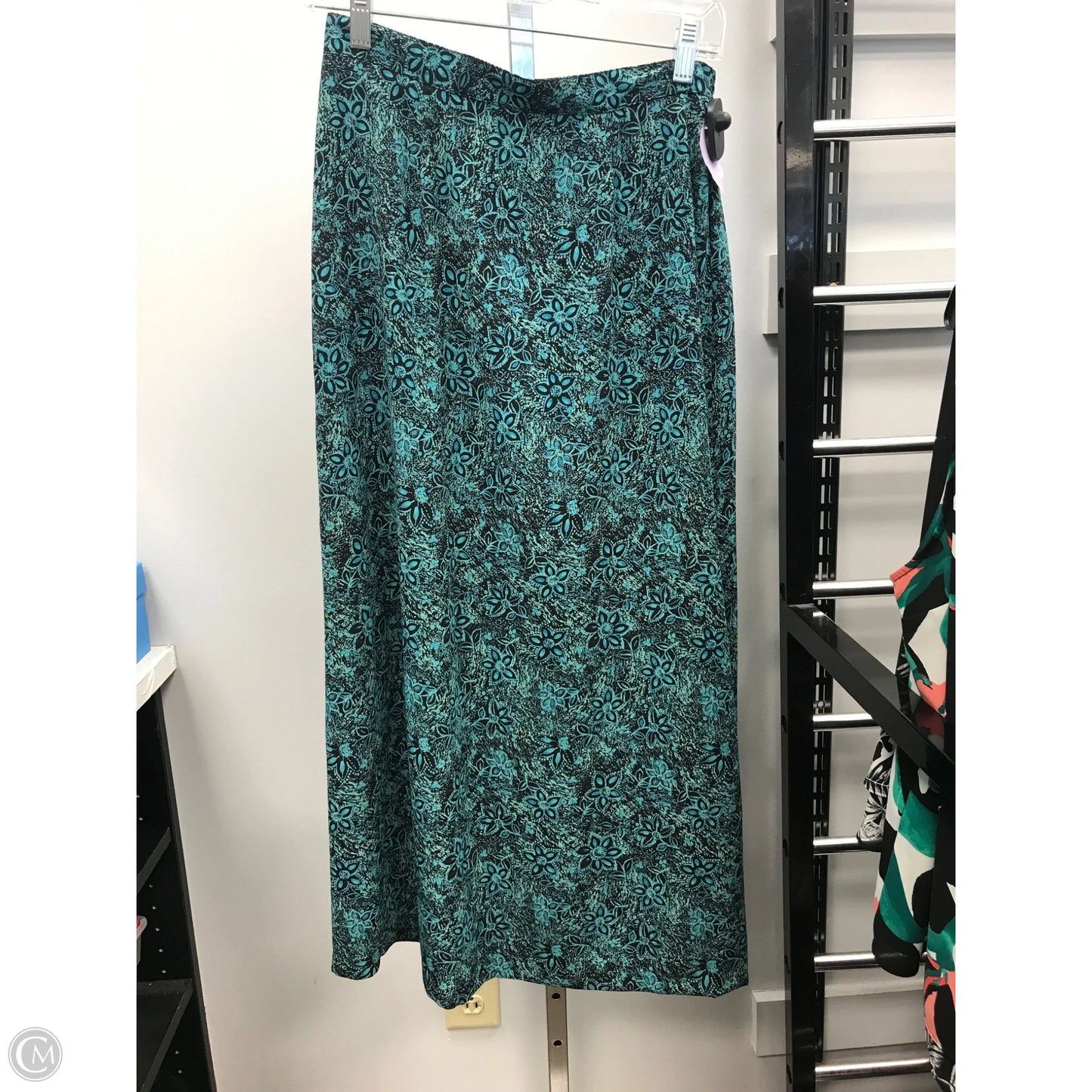 Skirt Midi By Sag Harbor In Black & Green, Size: 8
