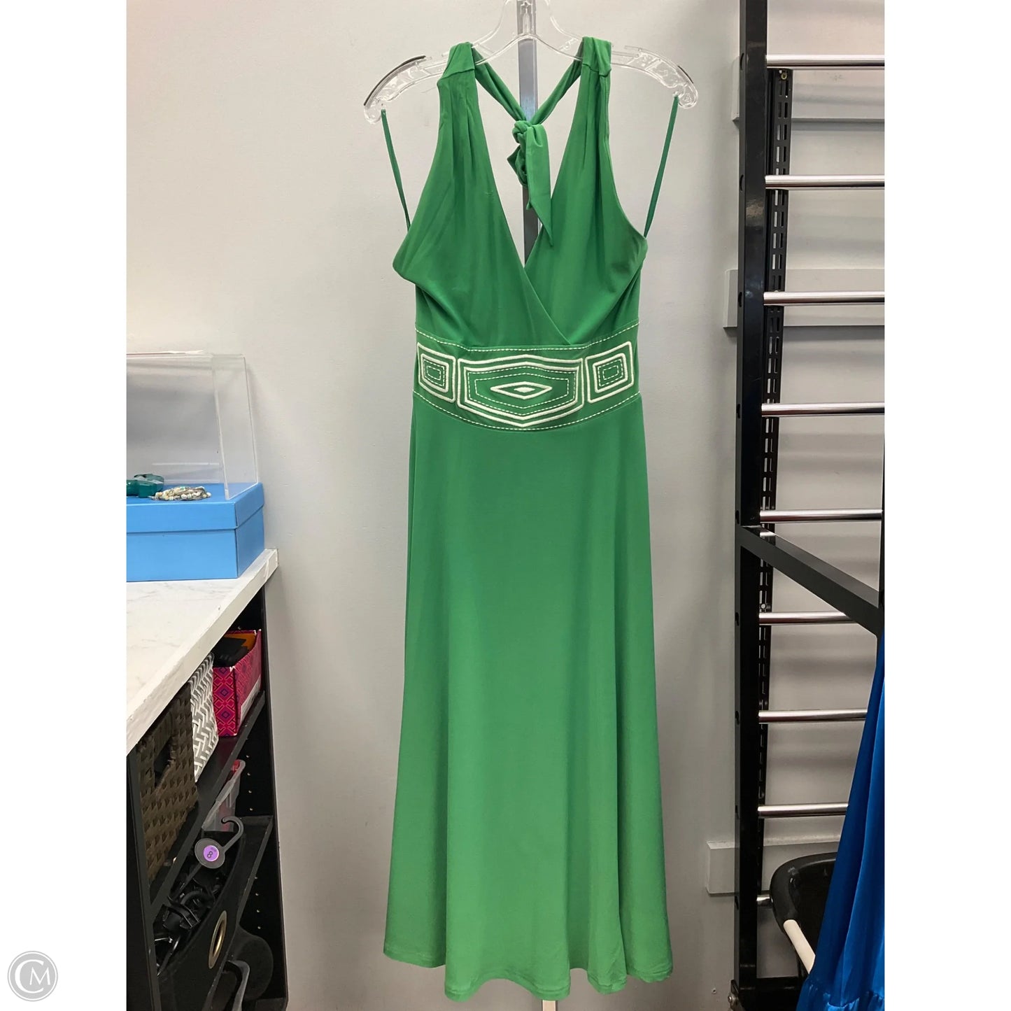 Dress Casual Midi By White House Black Market In Green, Size: 2