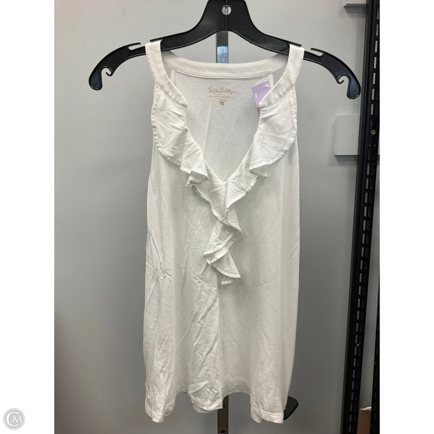 Top Sleeveless Designer By Lilly Pulitzer In White, Size: M