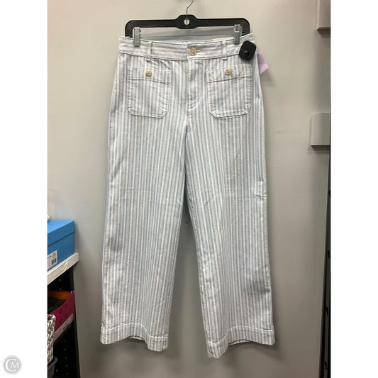 Pants Wide Leg By Loft In Striped Pattern, Size: 4