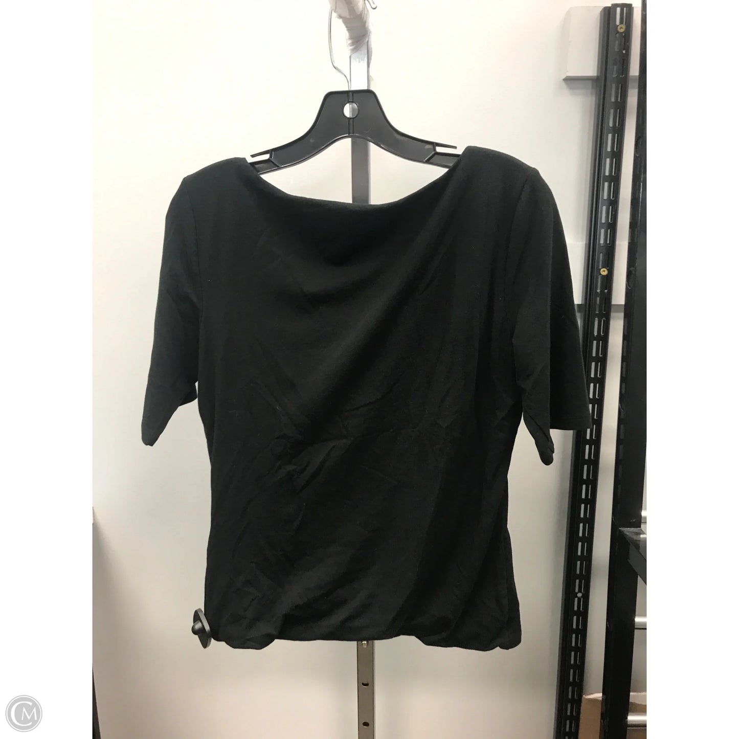 Top Short Sleeve Basic By Banana Republic In Black, Size: M