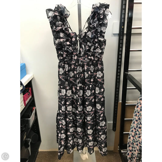 Dress Casual Midi By Clothes Mentor In Black & Pink, Size: S