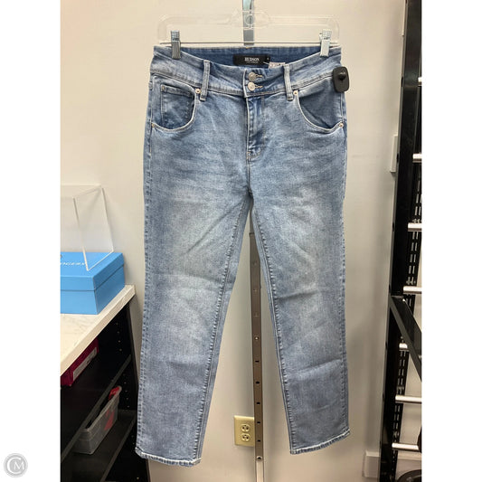 Jeans Straight By Hudson In Blue Denim, Size: 4