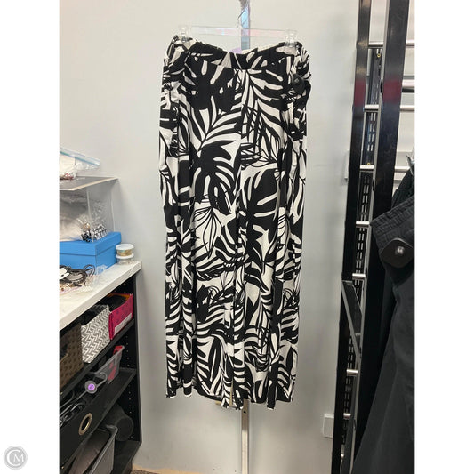 Pants Wide Leg By Girl with Curves In Black & Cream, Size: 2x