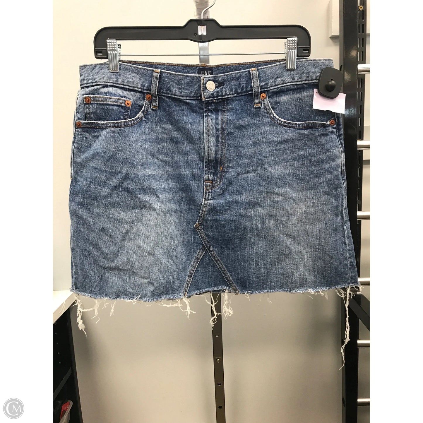 Skirt Mini & Short By Gap In Blue Denim, Size: 14