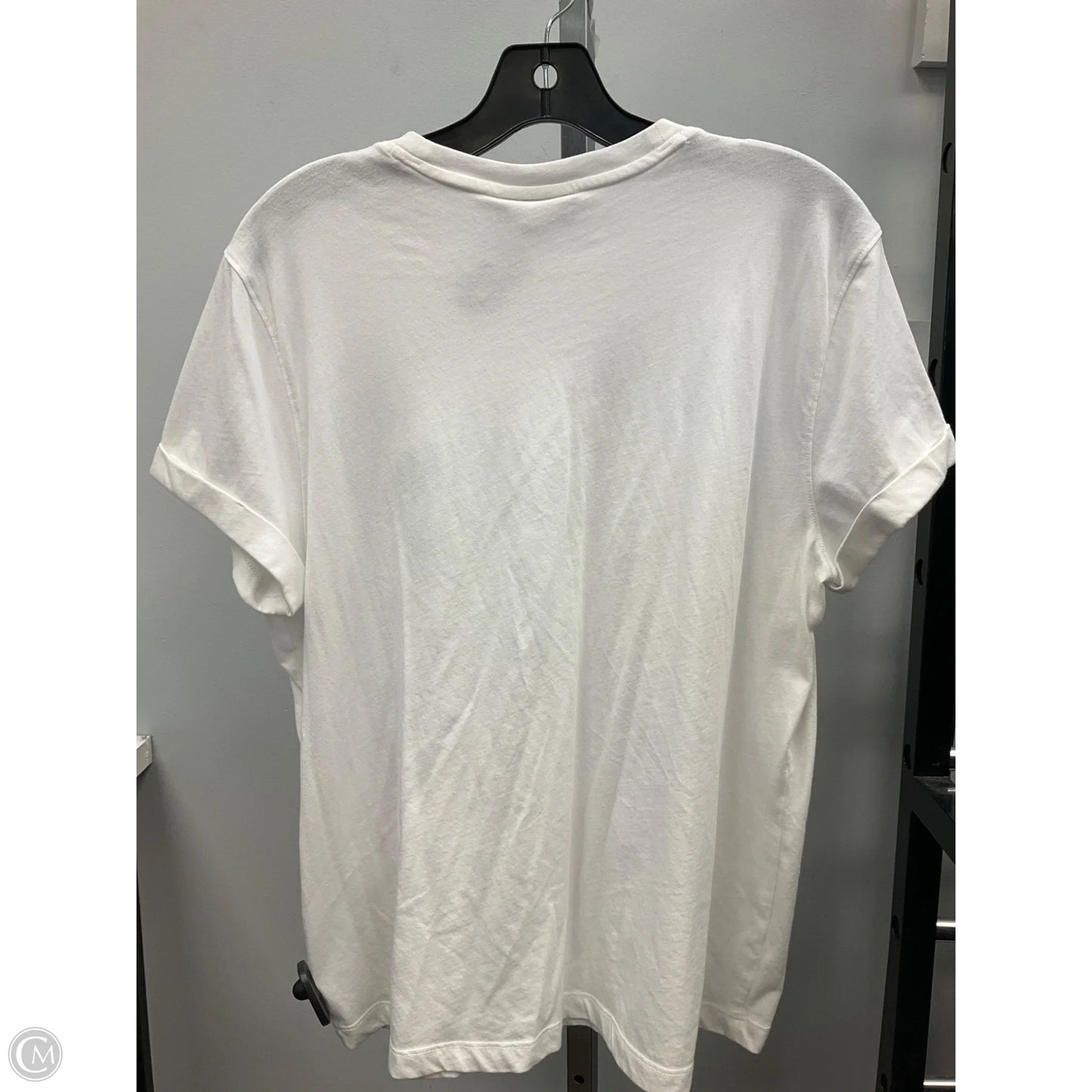 Top Short Sleeve Basic By On 34th In White, Size: L
