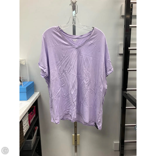 Top Short Sleeve Basic By Lands End In Purple, Size: 3x