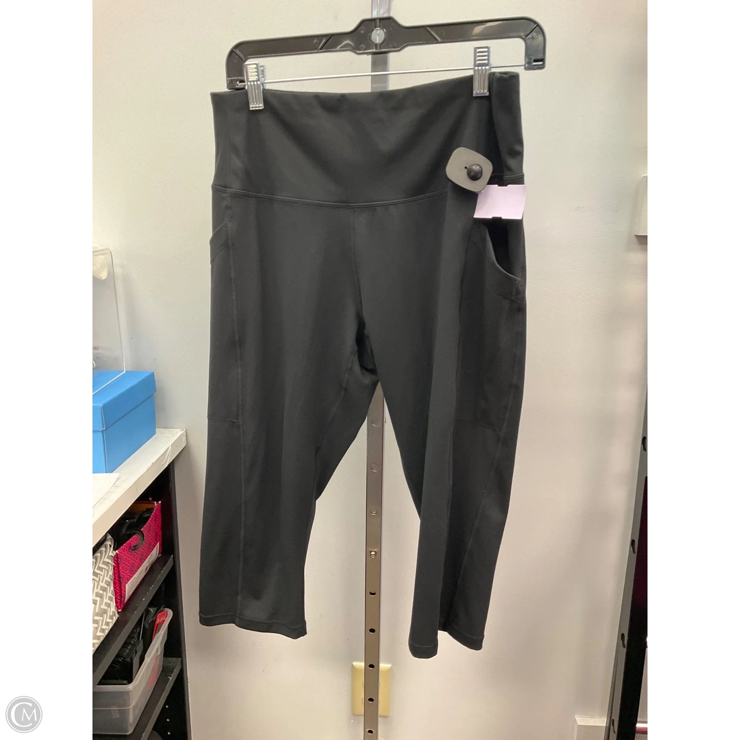 Athletic Leggings Capris By 32 Degrees In Black, Size: L