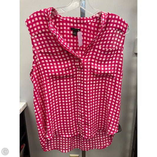 Top Sleeveless By Ann Taylor In Checkered Pattern, Size: M