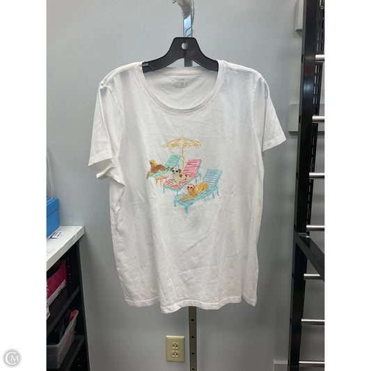 Top Short Sleeve Basic By J. Crew In White, Size: L