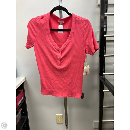 Top Short Sleeve By Ana In Pink, Size: Lp