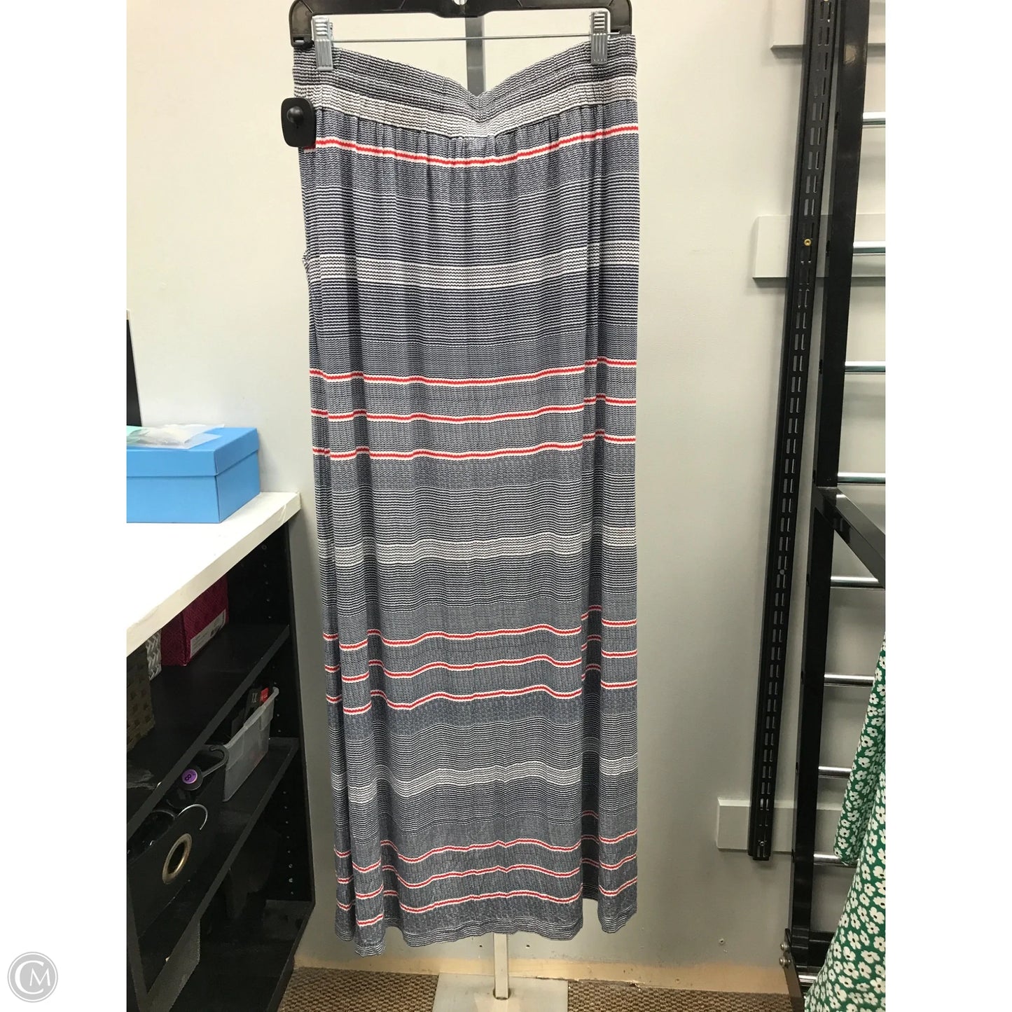 Skirt Maxi By Design History In Blue Red & White, Size: L