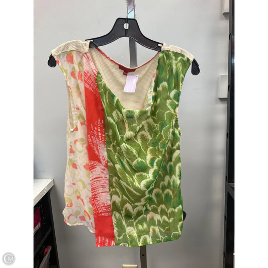 Top Sleeveless By One September In Cream & Green, Size: S