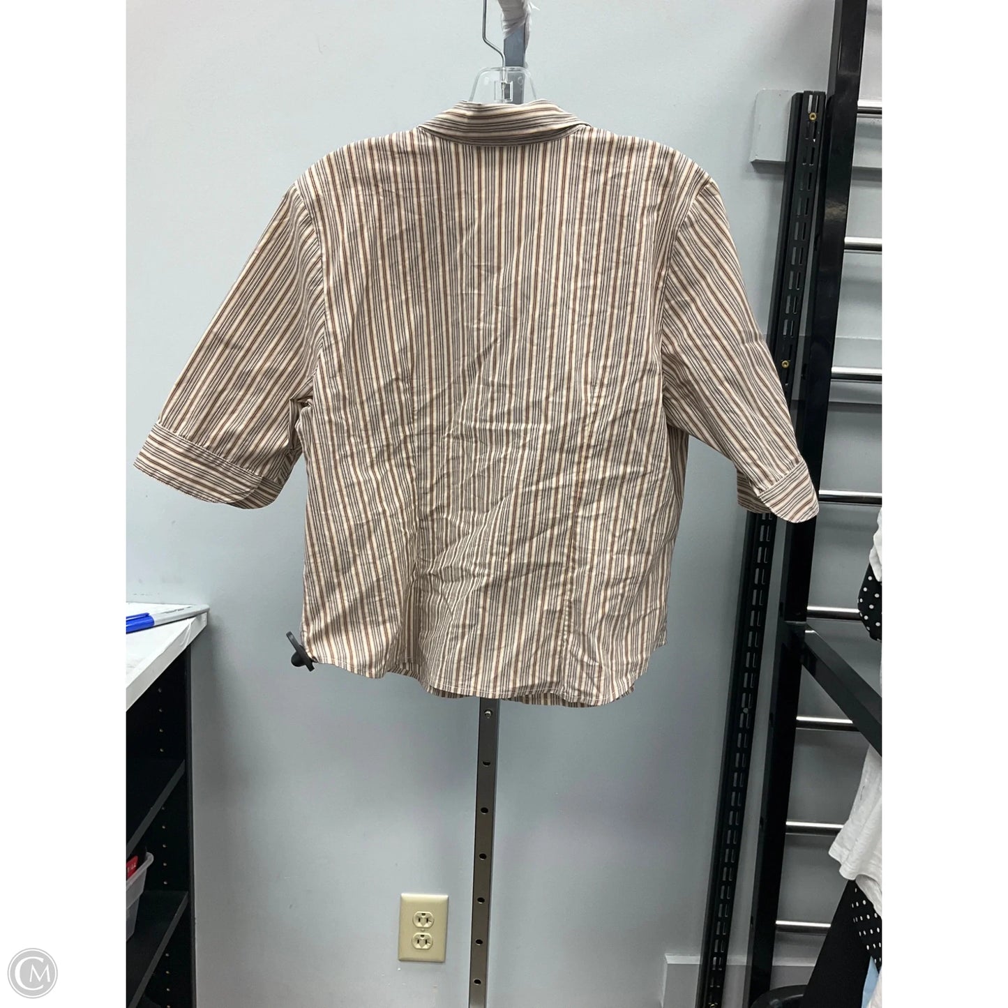 Top Short Sleeve By Marsh Landing In Striped Pattern, Size: Lp