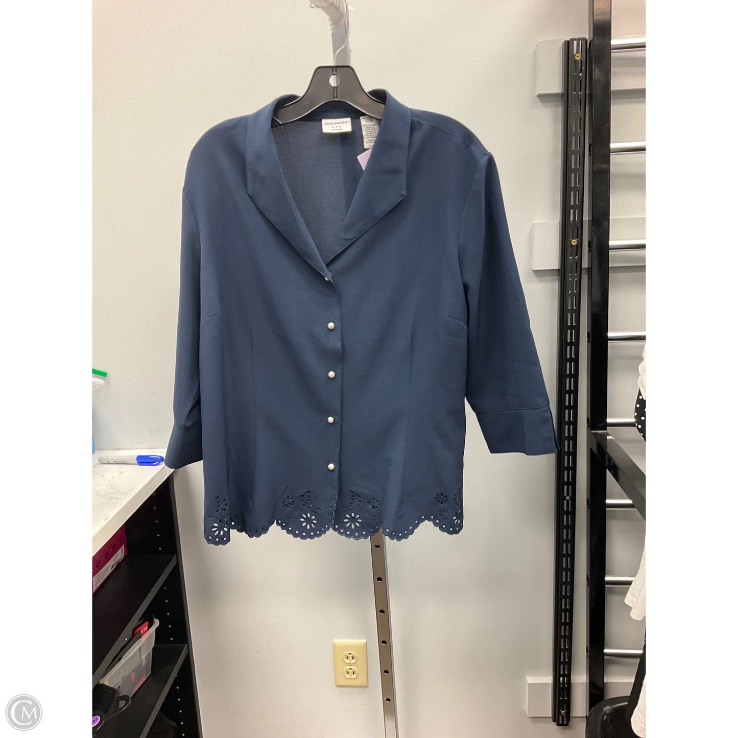Top Short Sleeve By Covington In Navy, Size: Xl