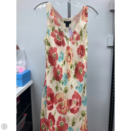 Dress Casual Midi By Ann Taylor In Floral Print, Size: 8