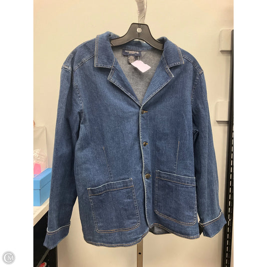 Blazer By Notations In Blue Denim, Size: L